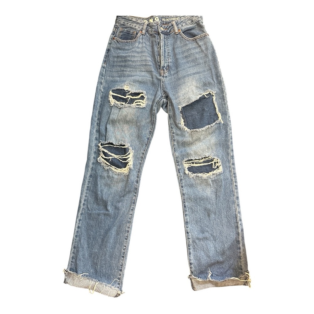 Women's Straight Leg Distressed Jeans